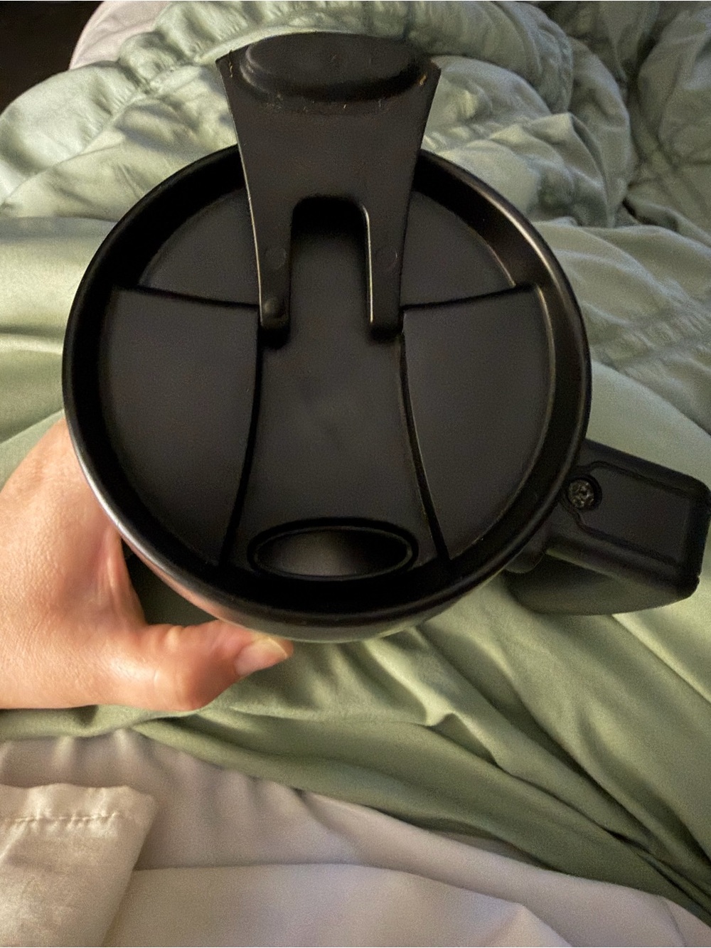 Stanley Mint Green Travel Mug with Black Handle and Stainless Base - Picture 5 of 9